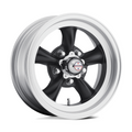 American Racing Vintage VN105D TT-D 16x8 Satin Black with Machined Lip Wheel for 5x120.65 Bolt Pattern