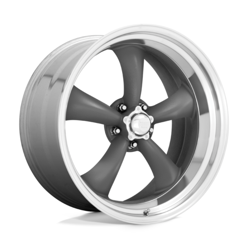 American Racing Vintage VN215 Classic Torq Thrust II 17-inch Wheels with Machined Lip in Gray Finish