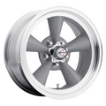 American Racing Vintage VN309 TT-O 15x5 5x120.65 Vintage Silver with Machined Lip Wheel