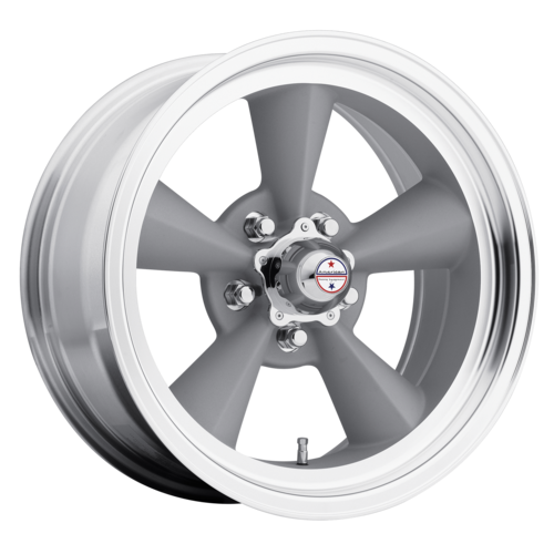 American Racing Vintage VN309 TT-O 17x8 Inch Alloy Wheel with Vintage Silver Finish and Machined Lip