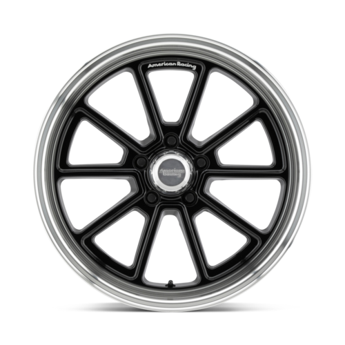 American Racing Vintage VN510 Draft 20x10 Gloss Black with Diamond Cut Lip Wheel