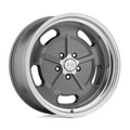 American Racing Vintage VN511 Salt Flat 17x7 Mag Gray Wheel with Diamond Cut Lip and 5x114.3 Bolt Pattern