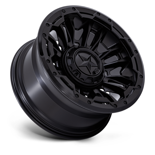 XD Bomber 20x9 Matte Black Wheel with Gloss Black Ring – 8x180 Bolt Pattern, +20 Offset, 124.20 Center Bore