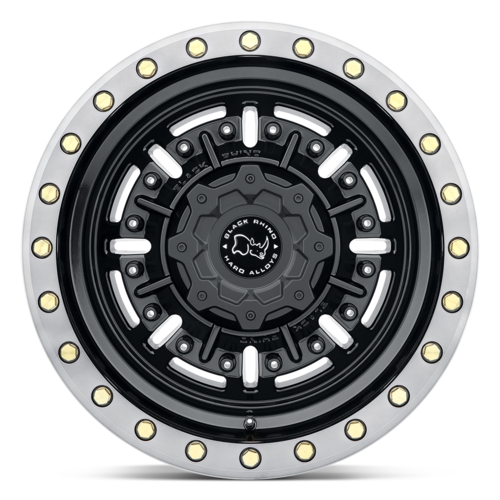 Black Rhino Hard Alloys BR Abrams 17x9.5 Gun Black Gloss Wheel with Machined Dark Tint, 5x127 Bolt Pattern, -18 Offset, 71.50 Center Bore