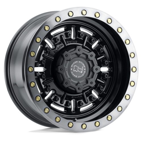 Black Rhino Hard Alloys BR Abrams 20x9.5 Gun Black Gloss Wheel with Machined Dark Tint and -18 Offset