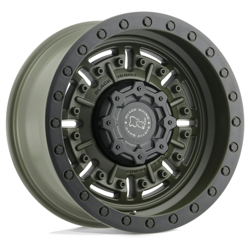 Black Rhino Hard Alloys BR Abrams 18x9.5 Olive Drab Green Wheel with -18 Offset and 5x127 Bolt Pattern
