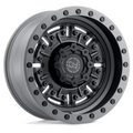 Black Rhino Hard Alloys BR Abrams 17x8.5 Matte Gunmetal Wheel with 6x139.7 Bolt Pattern and 112.10mm Center Bore