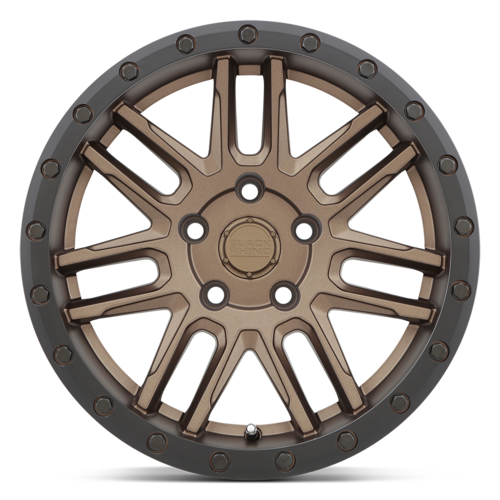 Black Rhino Hard Alloys Arches 17x8 Bronze with Black Ring Wheel