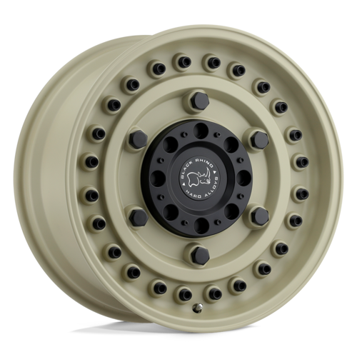 Black Rhino Hard Alloys BR ARMORY 17x9.5 Desert Sand Off-Road Wheel with 6x135/6x139.7 Bolt Pattern and 106.10 Center Bore