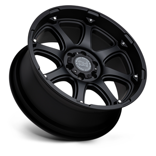 Black Rhino Hard Alloys BR Glamis 17x9 Matte Black Wheel with 6x139.7 Bolt Pattern and -12 Offset
