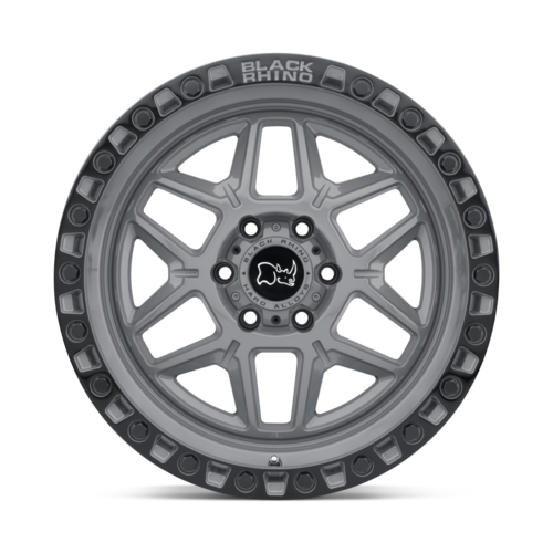 Black Rhino Hard Alloys BR KELSO 18x9 Inch Off-Road Wheel with Battleship Gray Finish and Black Ring