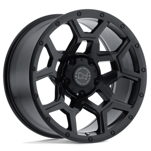 Black Rhino Hard Alloys BR Overland 17x8 Matte Black Wheel with 5x114.3 Bolt Pattern and +35 Offset