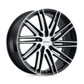 Petrol P1C 17x8 Gloss Black Machined Face Alloy Wheel with 5x108 Bolt Pattern and +40 Offset
