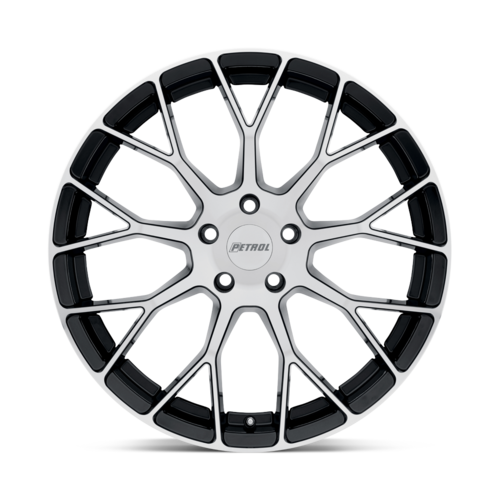 Petrol PE P2B 17x8 Inch Gloss Black Machined Finish Wheel with 5x114.3 Bolt Pattern and +40 Offset