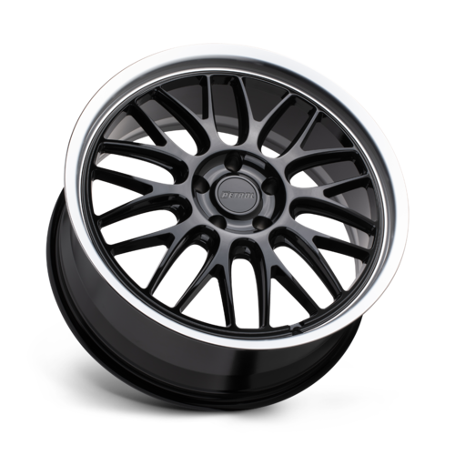 Petrol P4C 18x8 Inch Gloss Black Machined Cut Lip Wheel with 5x105 Bolt Pattern and +40 Offset
