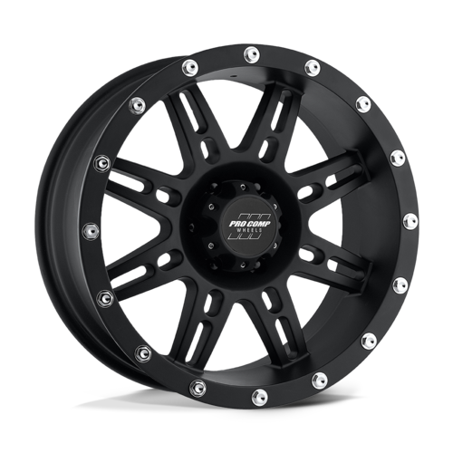 Pro Comp Alloys PA31 Stryker 17x9 Inch Flat Black Wheel with -6 Offset and 8x165.1 Bolt Pattern