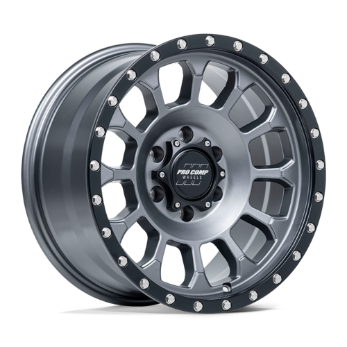 Pro Comp Alloys PA34 Rockwell 17x8.5 Matte Graphite with Black Lip Wheel