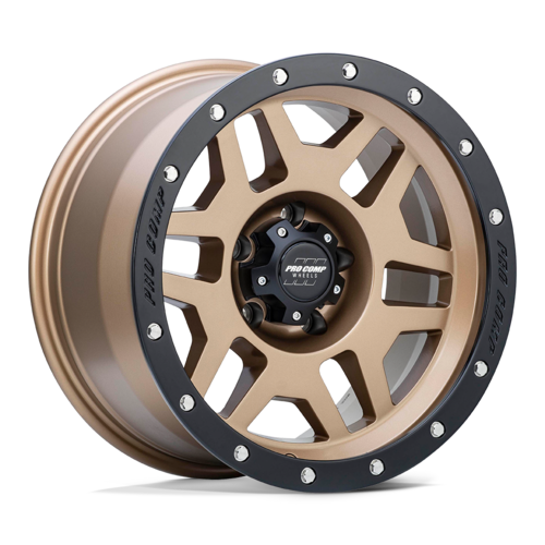 Pro Comp Alloys PA41 Phaser 17x9 Matte Bronze with Black Lip Wheel