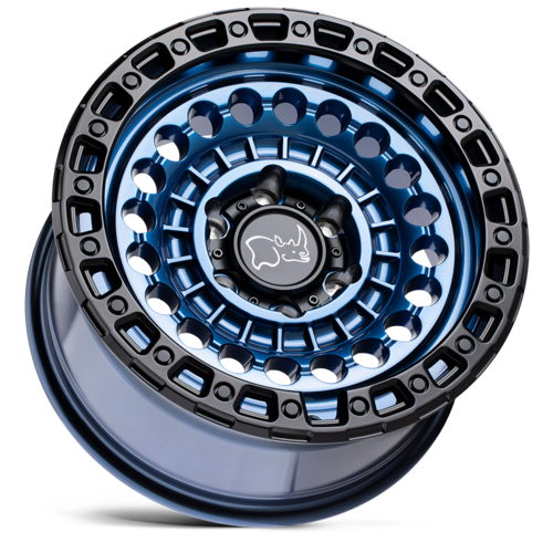 Black Rhino Hard Alloys BR Sentinel 20x9.5 Inch Cobalt Blue with Black Ring Wheel