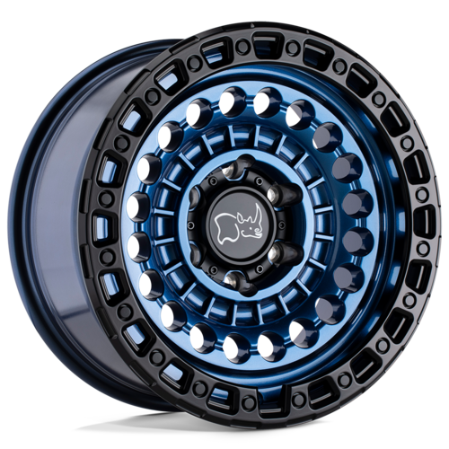 Black Rhino Hard Alloys BR Sentinel 20x9.5 Inch Cobalt Blue with Black Ring Wheel