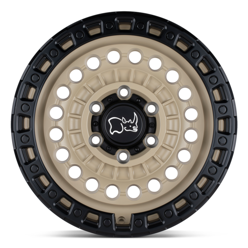 Black Rhino Hard Alloys BR Sentinel 17x8.5 Desert Sand with Black Ring Wheel