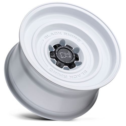 Black Rhino Hard Alloys BR SOLID 17x9.5 Inch Gloss White Off-Road Wheel with -12 Offset and 6x139.7 Bolt Pattern