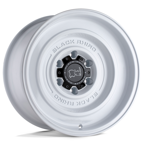 Black Rhino Hard Alloys BR SOLID 17x9.5 Inch Gloss White Off-Road Wheel with -12 Offset and 6x139.7 Bolt Pattern