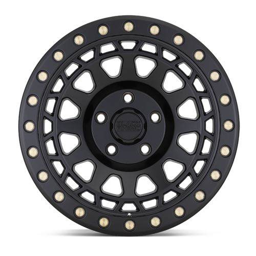 Black Rhino Hard Alloys BR PRIMM 17x9 Matte Black with Brass Bolts, 6x139.7 Bolt Pattern, +0 Offset, 112.1mm Center Bore