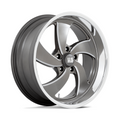 US Mag 1PC U133 Desperado 20x9.5 inch Anthracite Milled Diamond Cut Lip Wheel