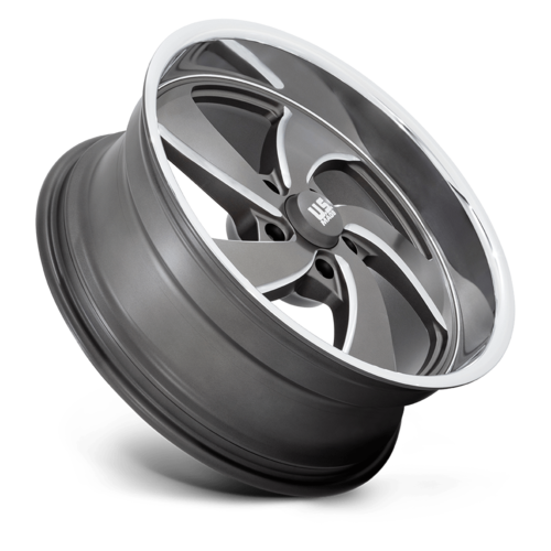 US Mag 1PC Desperado 20x9.5 Inch Alloy Wheel with Anthracite Milled Diamond Cut Lip and 5x120.65 Bolt Pattern