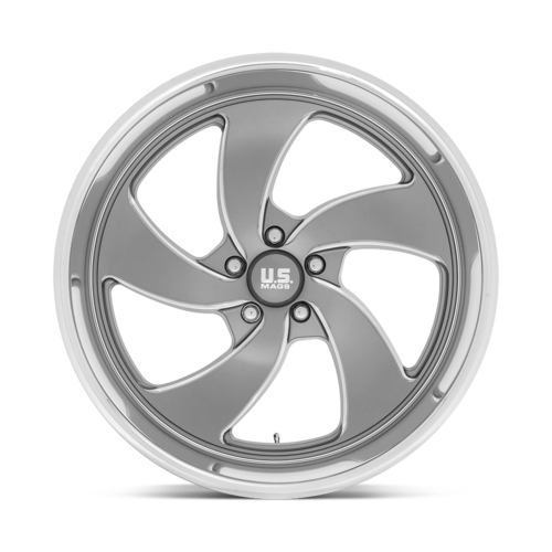US Mag 1PC U133 Desperado 22x8.5 Anthracite Milled Diamond Cut Lip Wheel