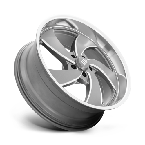 US Mag 1PC Desperado 22x10.5 Inch Aluminum Wheel with Anthracite Milled Finish and Diamond Cut Lip