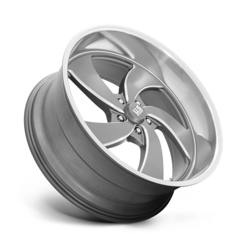 US Mag 1PC U133 Desperado 24x10 inch Anthracite Milled Diamond Cut Lip Wheel