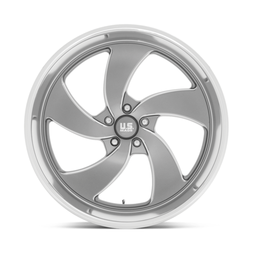 US Mag 1PC U133 Desperado 24x10 inch Anthracite Milled Diamond Cut Lip Wheel