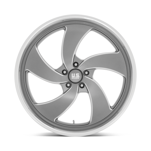 US Mag 1PC Desperado 24x9 Inch Anthracite Milled Wheel with Diamond Cut Lip, 5x127 Bolt Pattern, 78.10mm Center Bore