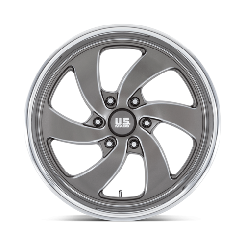 US Mag 1PC U133 Desperado 20x9.5 Inch Anthracite Milled Diamond Cut Lip Wheel