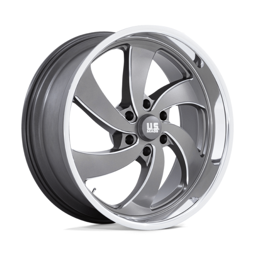 US Mag 1PC Desperado 22x10 Inch Alloy Wheel with Anthracite Milled Finish and Diamond Cut Lip - 6x139.7 Bolt Pattern, +25 Offset