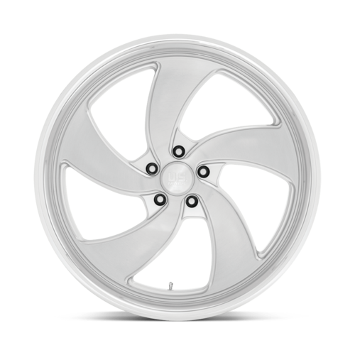 US Mag 1PC Desperado 24x9 Inch Silver Brushed Face Milled Diamond Cut Lip Wheel - 5x127 Bolt Pattern, 78.10 Center Bore, 1.0 Offset