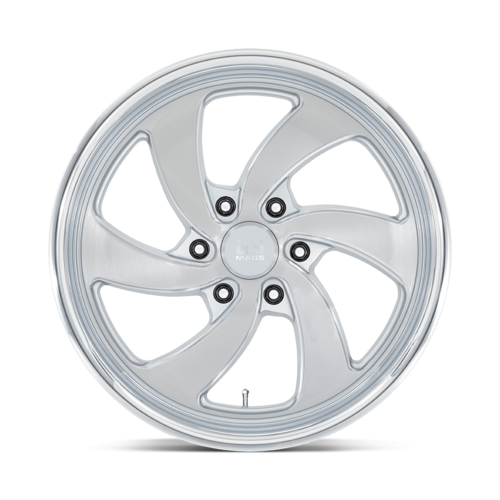 US Mag 1PC Desperado 20x8 Silver Brushed Face Milled Diamond Cut Lip Wheel (Part U1342080D8+01R)