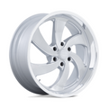 US Mag 1PC Desperado 22x10 Silver Brushed Face Milled Diamond Cut Lip Wheel (Part Number U134220077+25R)