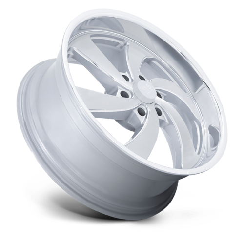 US Mag 1PC Desperado 22x9 Silver Brushed Face Diamond Cut Lip Wheel with 6x139.7 Bolt Pattern and +25 Offset