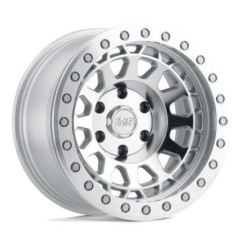 Black Rhino Hard Alloys BR PRIMM 17x9 Silver Mirror Face & Machined Ring Wheel