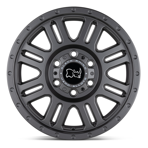 Black Rhino Hard Alloys Yellowstone 17x8 Matte Gunmetal Wheel - 6x130 Bolt Pattern, +38 Offset