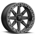 MSA Offroad Wheels M31 LOK2 UTV Beadlock 14x7 Satin Black with Matte Gray Ring