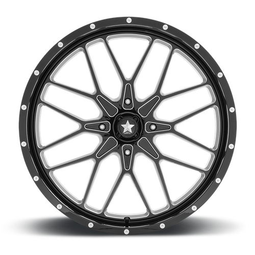 MSA Offroad Wheels M45 PORTAL UTV 24x7 4x137 Gloss Black Milled Wheel