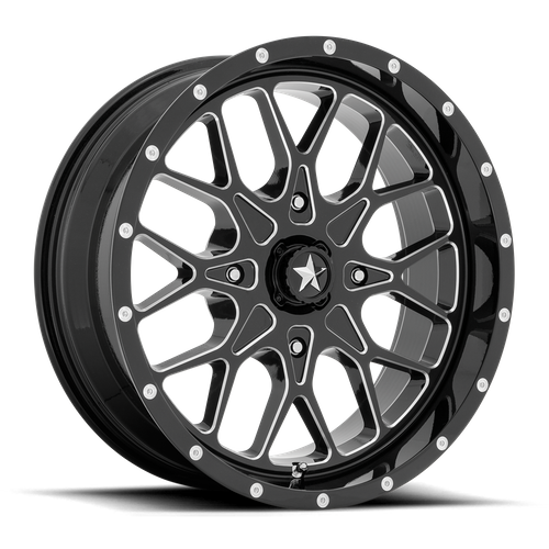 MSA Offroad Wheels M45 Portal UTV 22x7 Gloss Black Milled Wheel