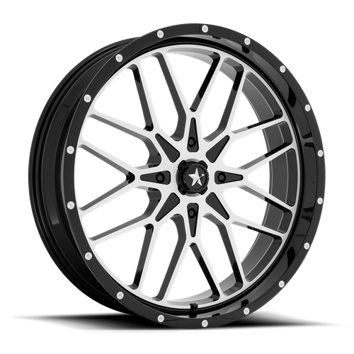 MSA Offroad Wheels M45 Portal UTV 24x7 4x137 Gloss Black Machined Wheel