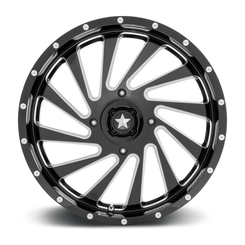 MSA Offroad Wheels M46 BLADE UTV 20x7 Gloss Black Milled Wheel with 4x110 Bolt Pattern