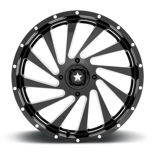 MSA Offroad Wheels M46 BLADE UTV 22x7 Gloss Black Milled Wheel