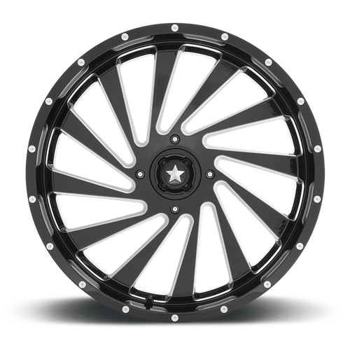 MSA Offroad Wheels M46 Blade UTV 24x7 4x137 Gloss Black Milled Wheel